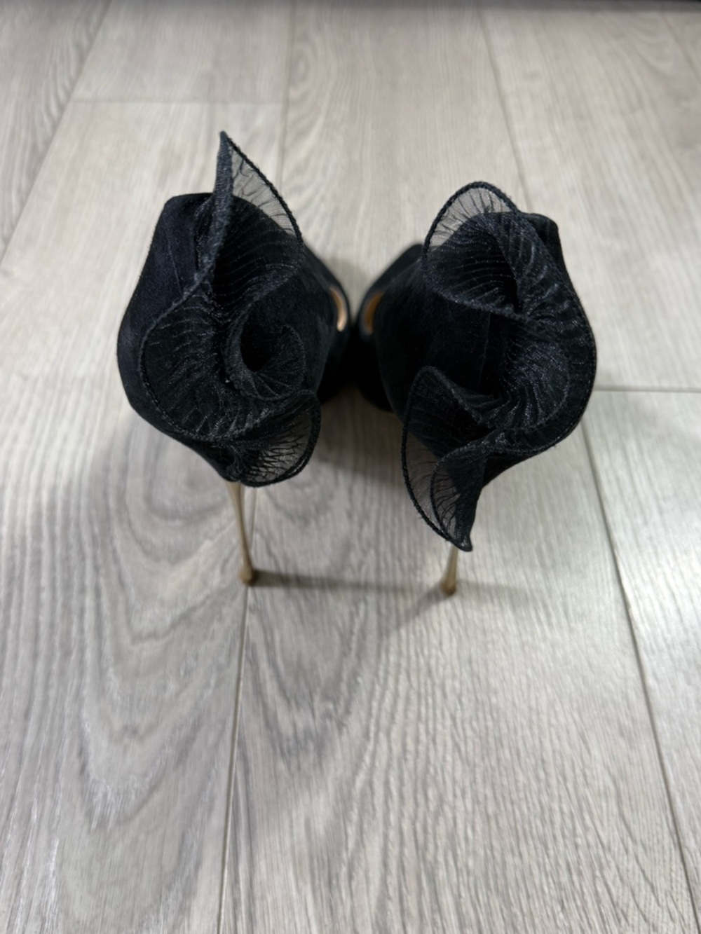 Nicholas Kirkwood Black Suede Pointed Toe Pumps - Picture 5 of 13